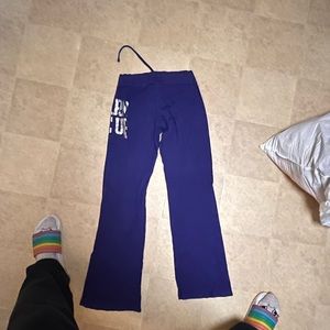 Victoria secret sweat pants . Size small. Purple gently used .